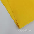 Tissus en satin de polyester tissé teint en jaune avec dos en crêpe uni